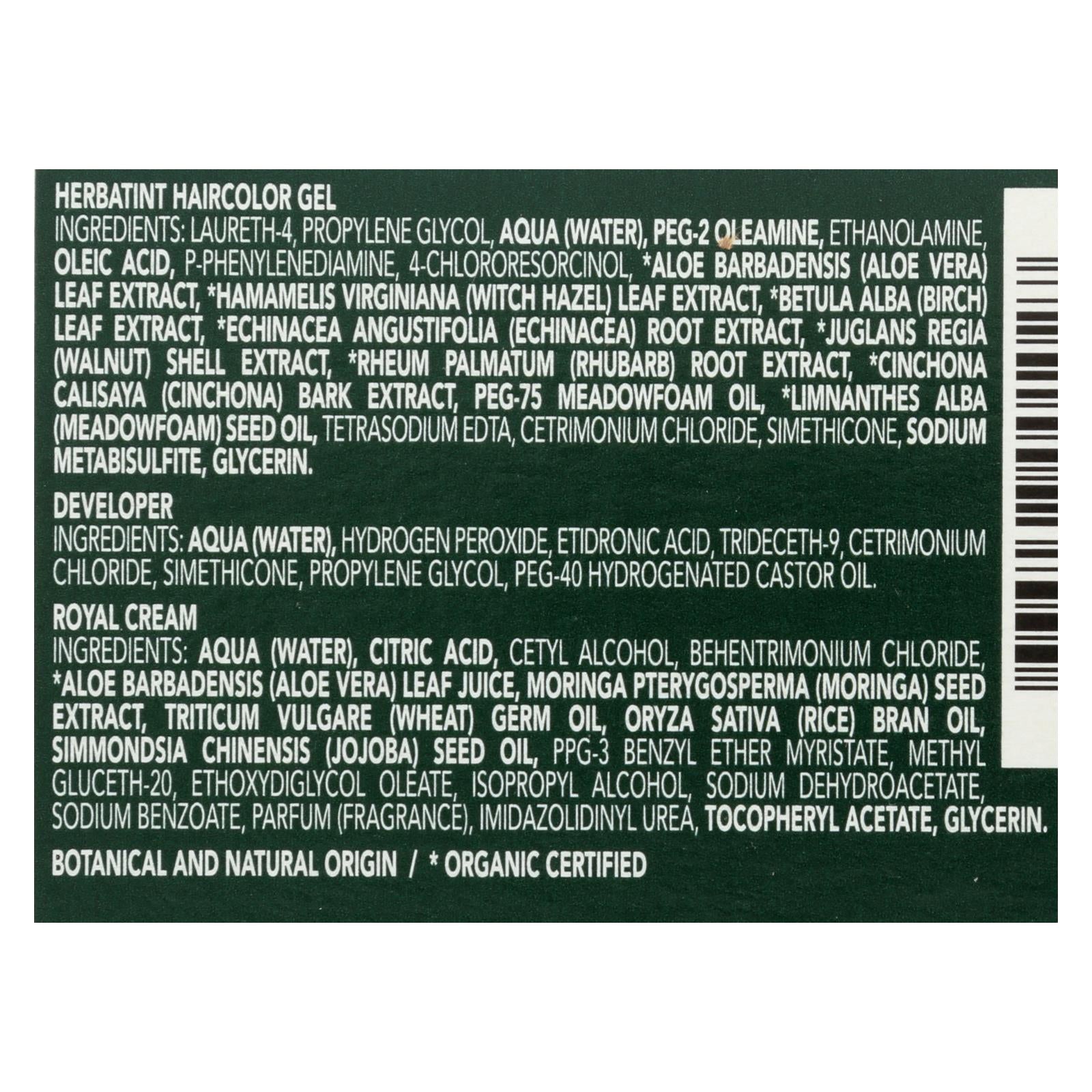 Tinte permanente para el cabello en gel a base de hierbas Herbatint en castaño oscuro - 135 ml