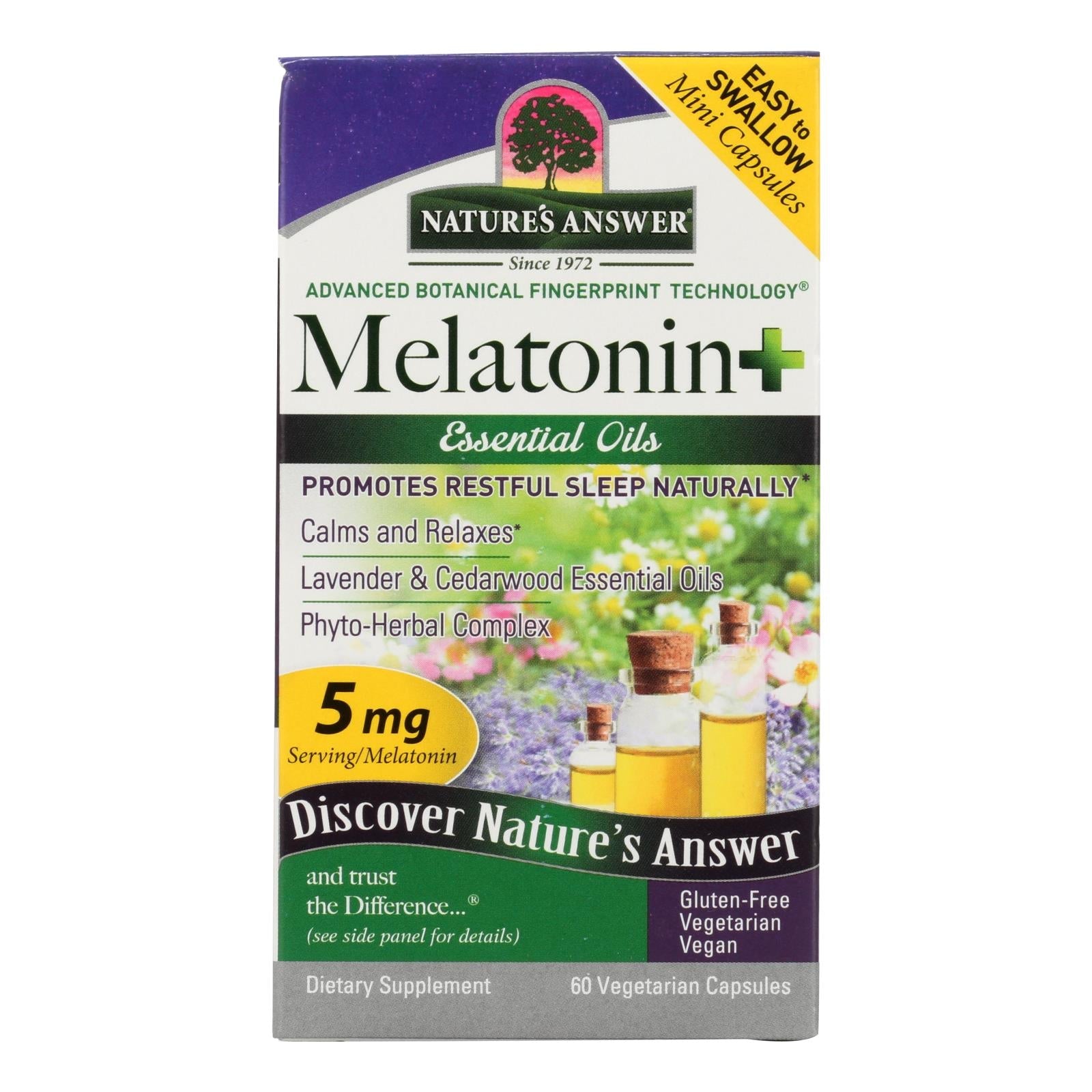 Suplemento dietético de melatonina Nature's Answer, 60 cápsulas