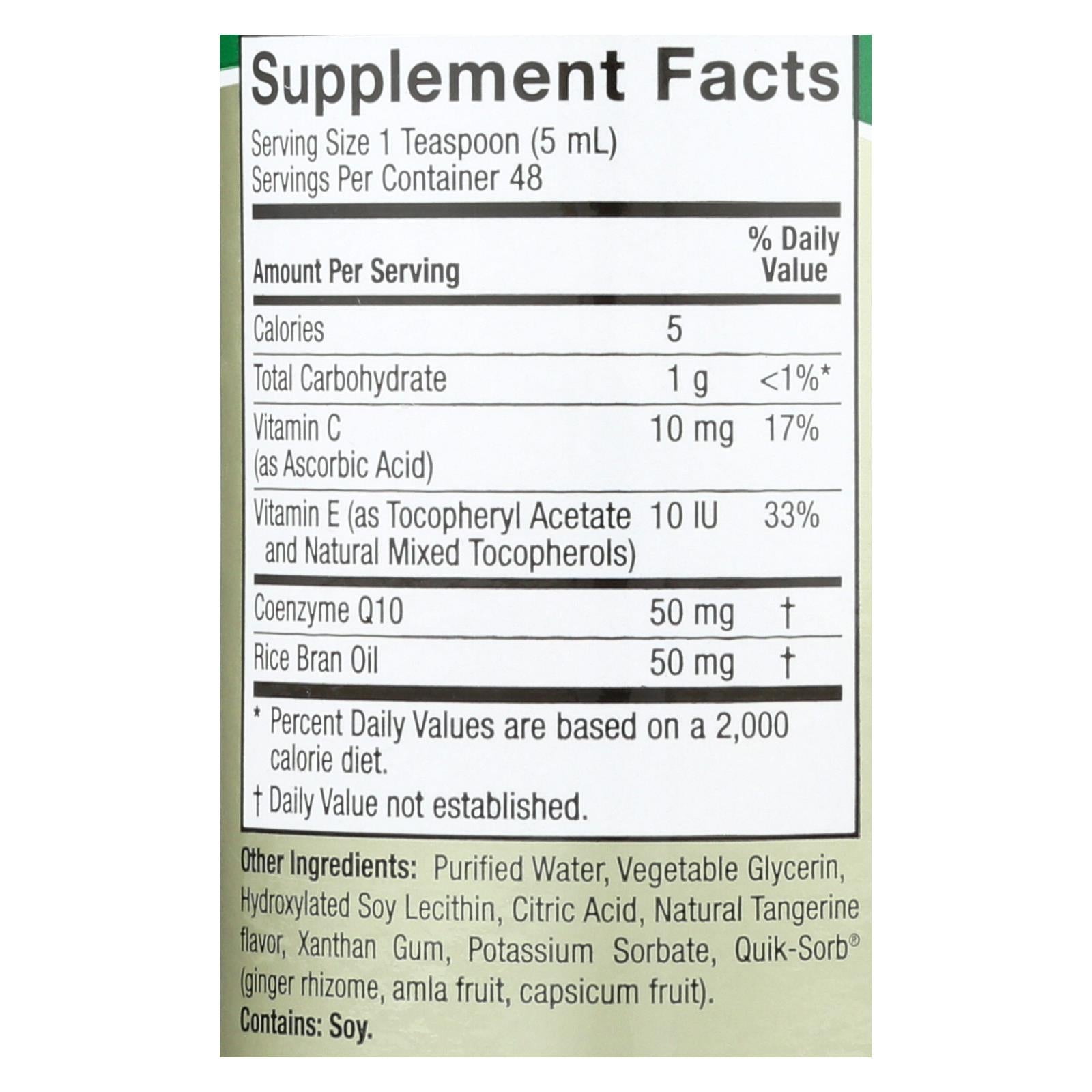 Nature's Answer - Coenzima Q10 líquida - Apoyo para la salud cardíaca - 237 ml (8 onzas líquidas)