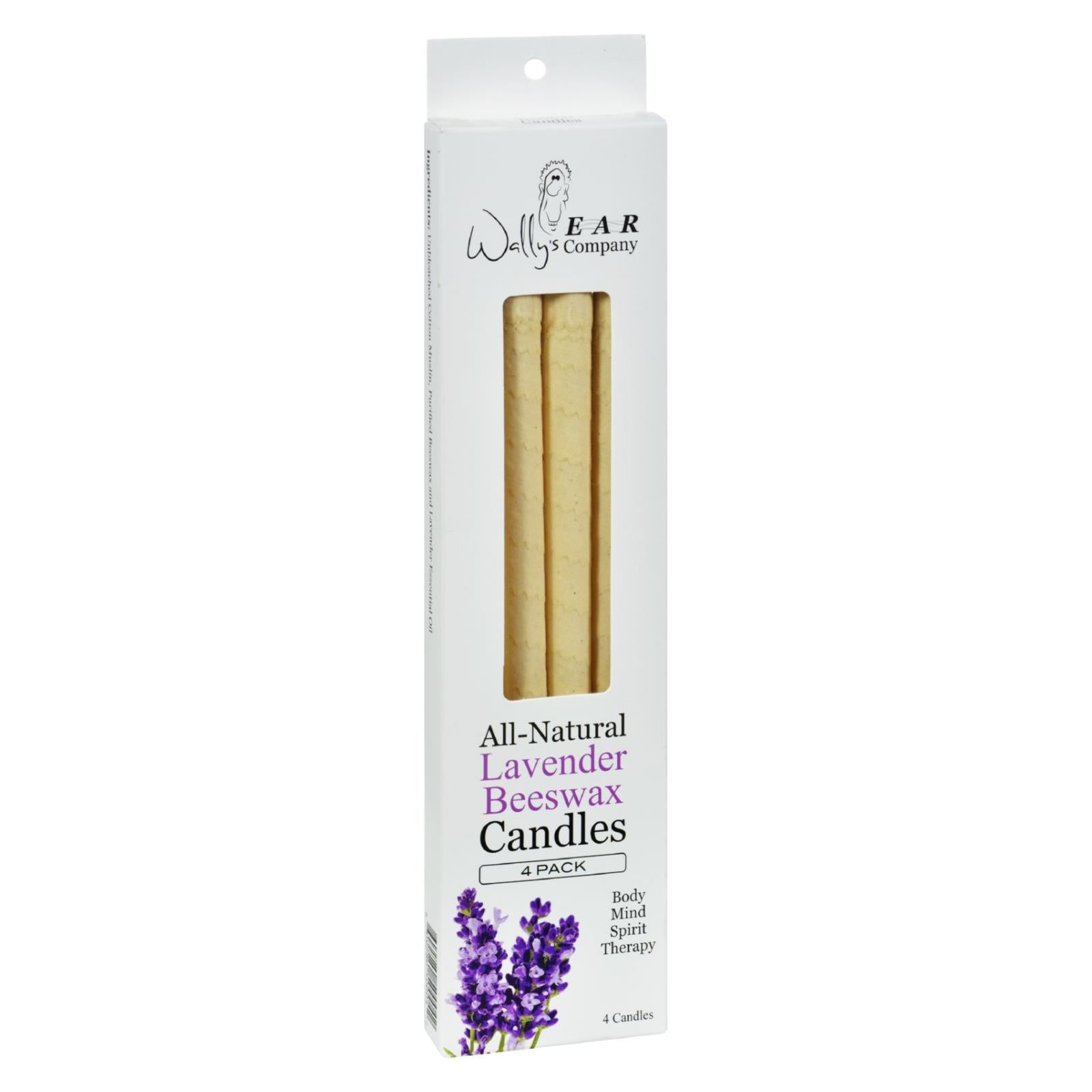 Velas de cera de abejas con lavanda de Wally's (paquete de 4)
