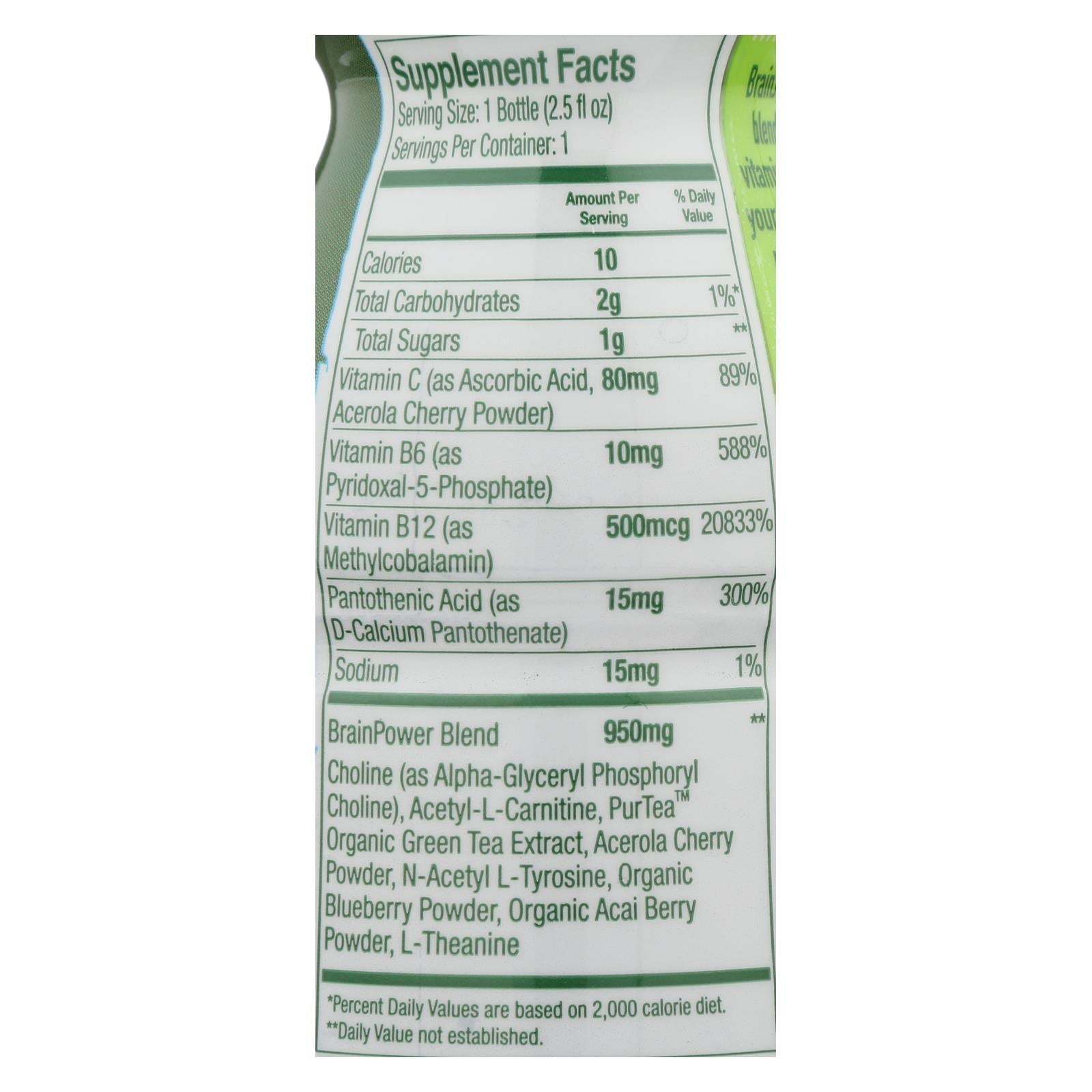 Limonada de fresa Brain Juice, paquete de 12, 2.5 onzas líquidas