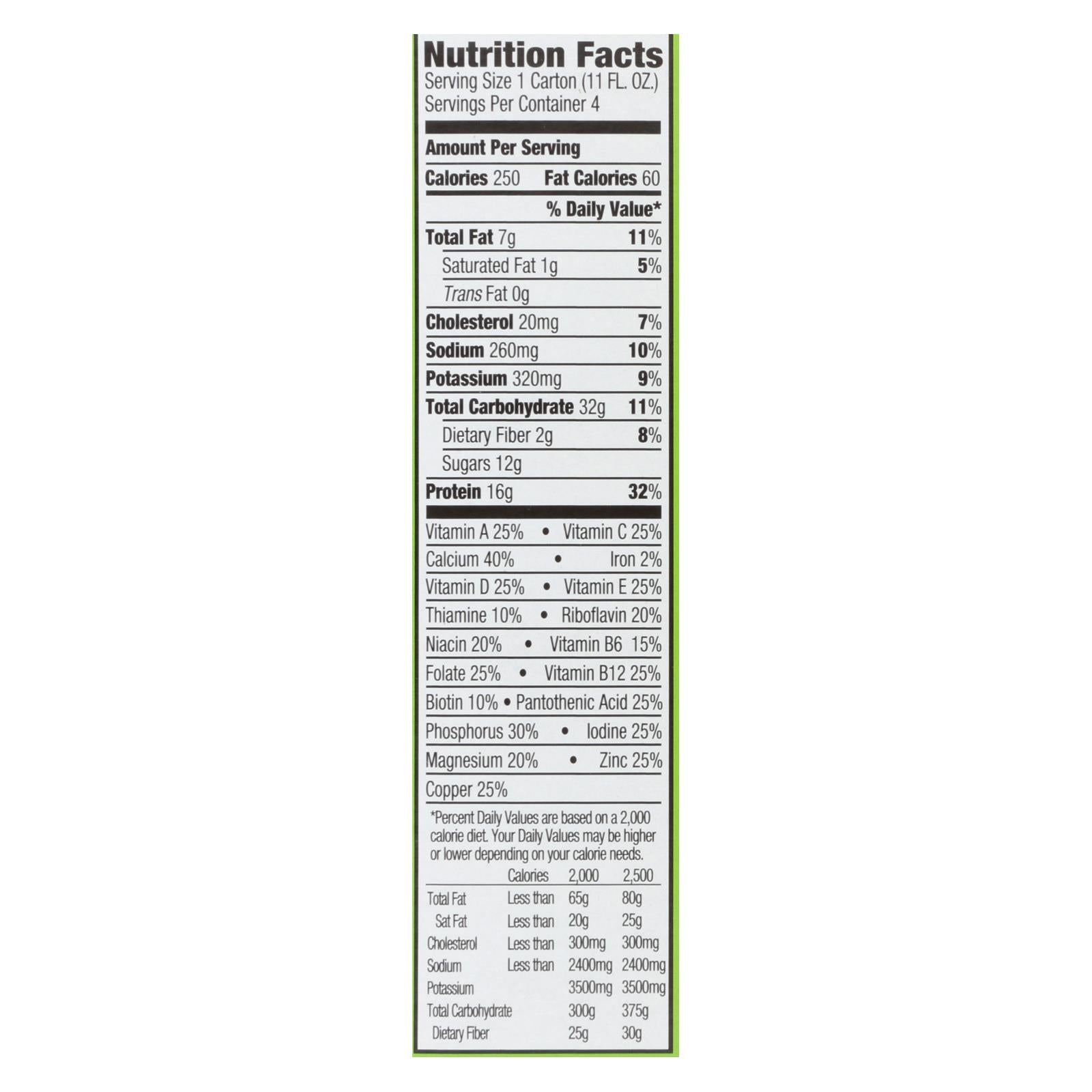 Batido nutricional orgánico de vainilla Orgain - 11 onzas líquidas (paquete de 12)