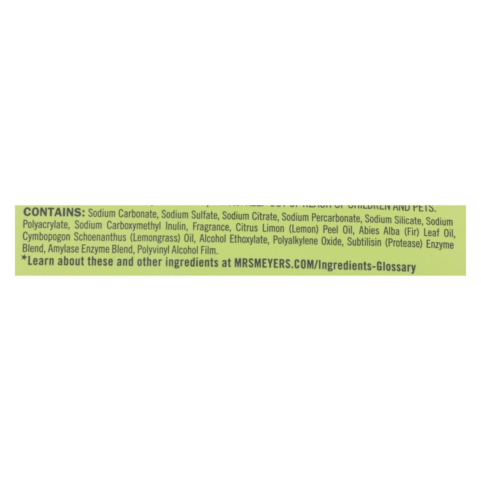 Mrs. Meyer's Clean Day Lemon Verbena Dishwashing Tablets (Pack of 6)