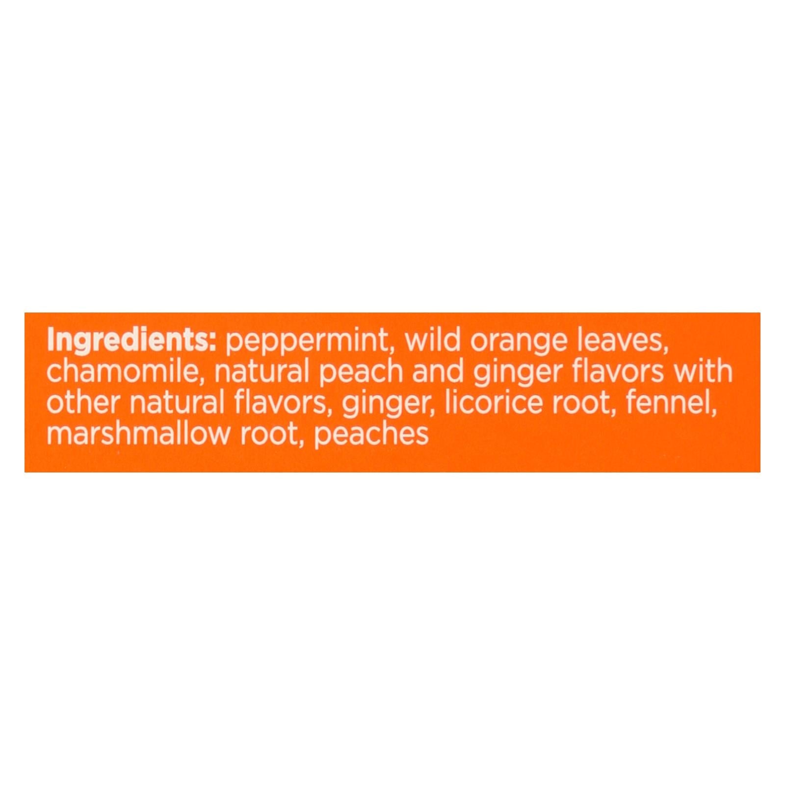 Té de hierbas Bigelow Ginger Peach Steady Stomach (paquete de 6 - 18 bolsitas)