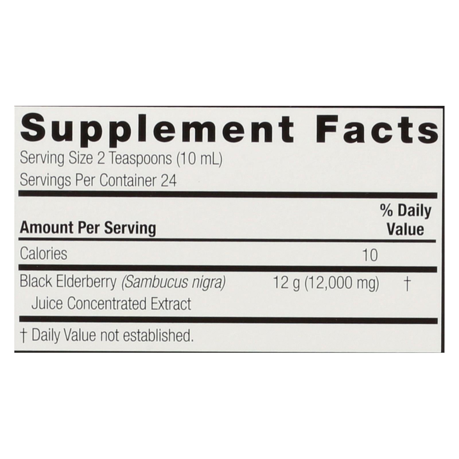 Extracto de saúco negro Sambucus Nigra de Nature's Answer, refuerzo inmunitario, 237 ml (8 onzas líquidas)