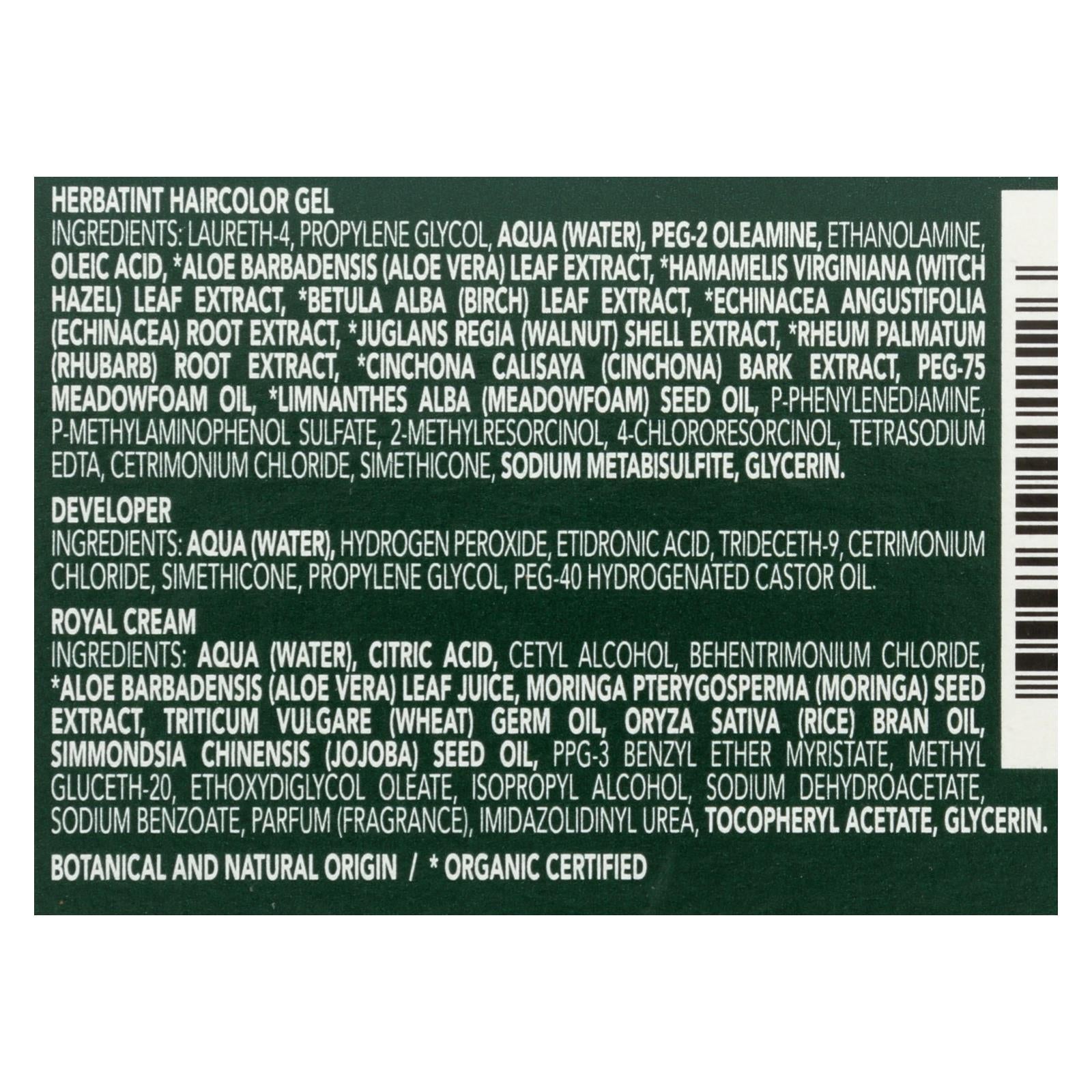 Tinte permanente en gel a base de hierbas Herbatint 6D Rubio Dorado Oscuro - 135 ml