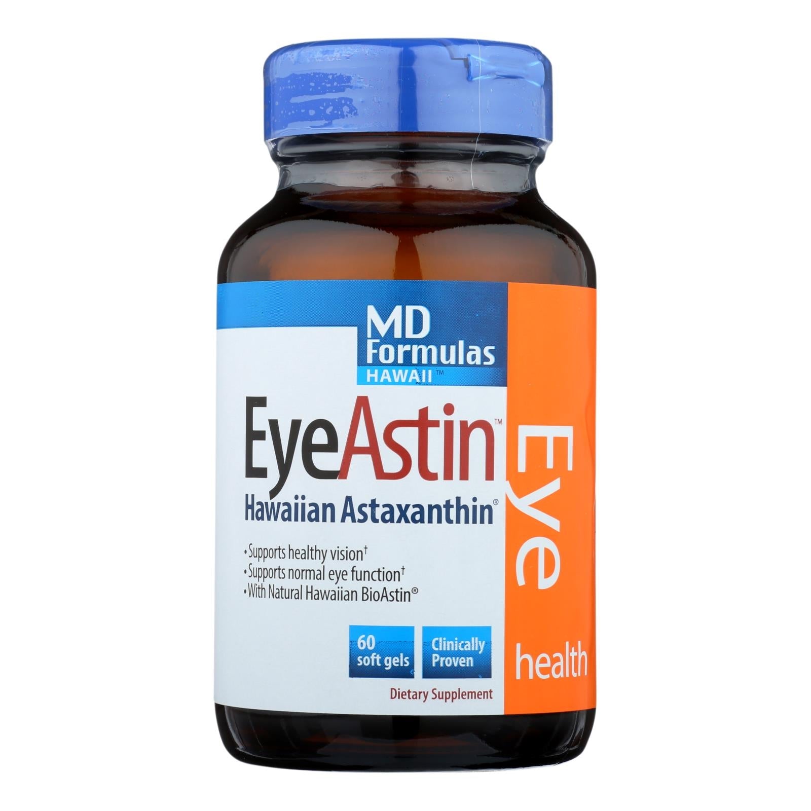Cápsulas blandas vegetarianas Eyeastin de Nutrex Hawaii (paquete de 60)