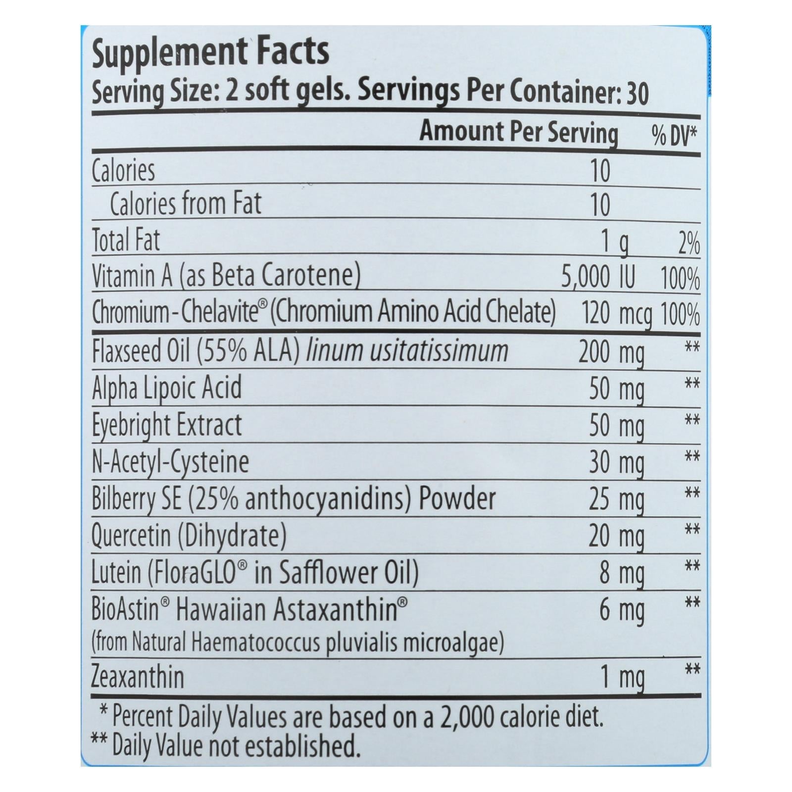 Cápsulas blandas vegetarianas Eyeastin de Nutrex Hawaii (paquete de 60)