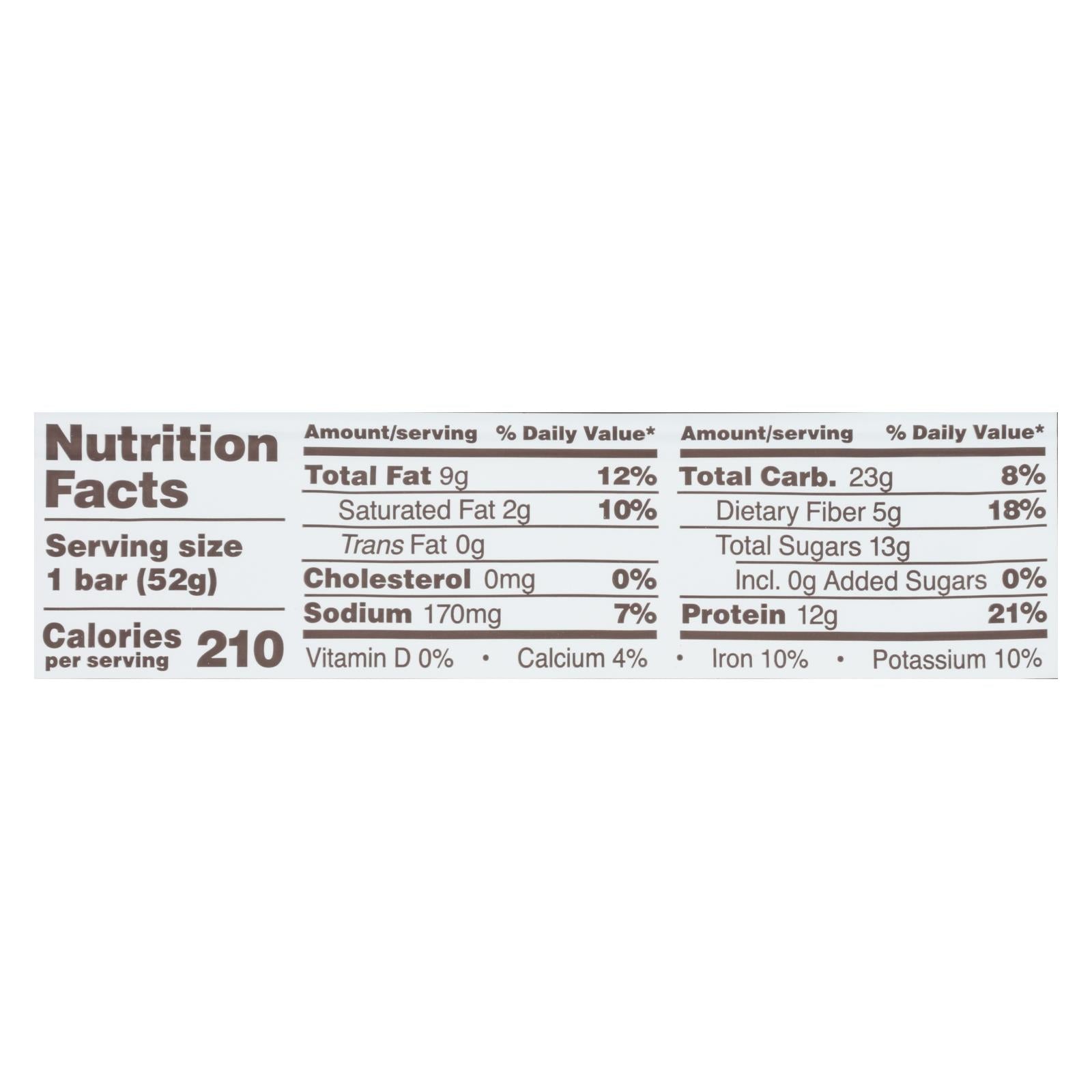 Barra de proteína de chocolate y coco RXBAR (paquete de 12 - 1.83 oz)