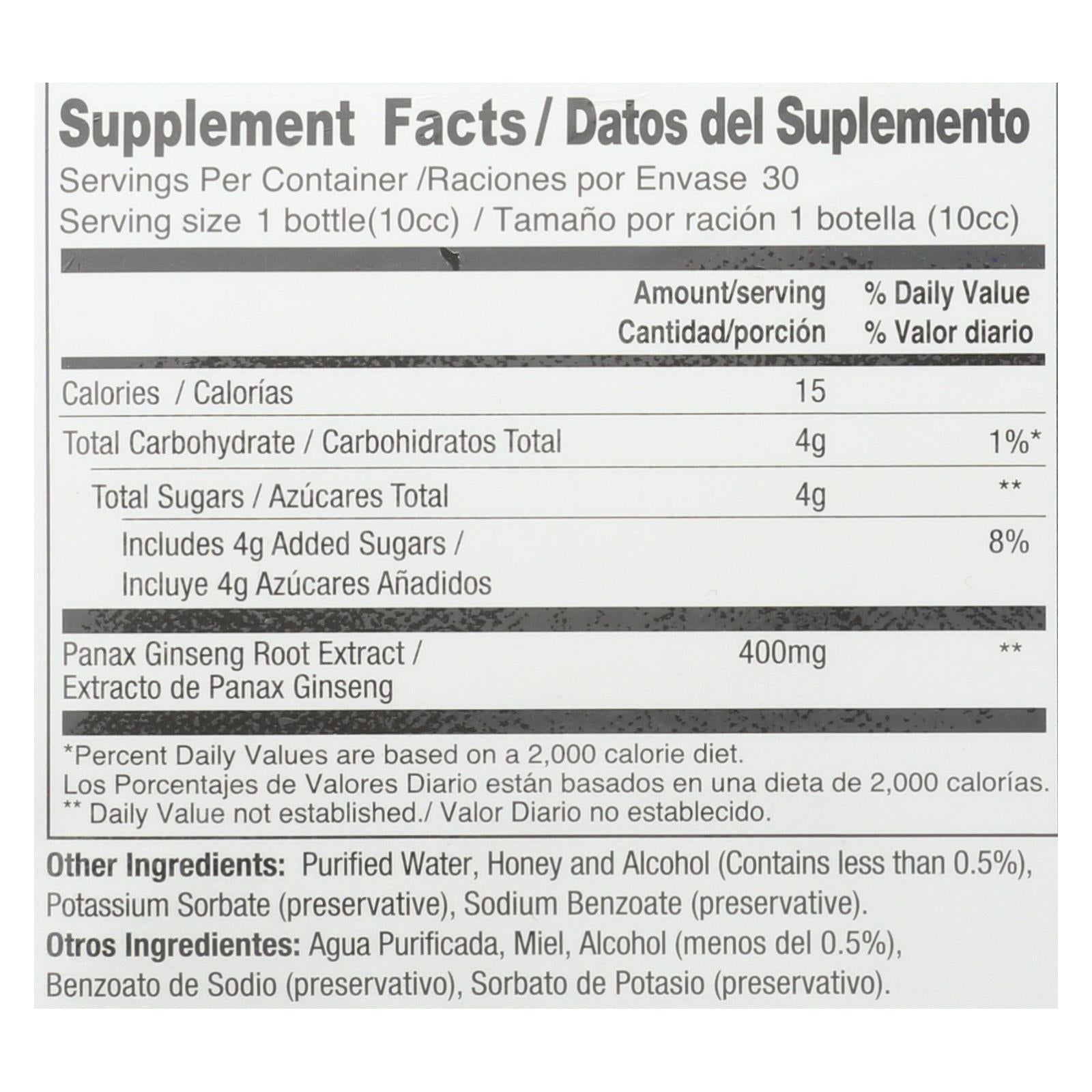 Extracto de ginseng rojo Panax Prince of Peace, ultrafuerte, paquete de 30