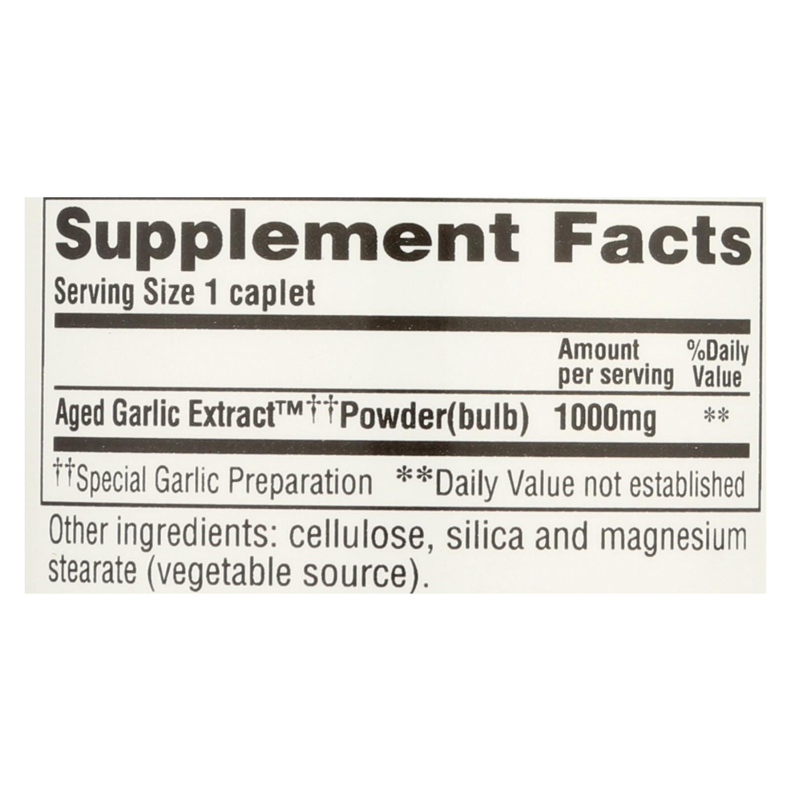 Cápsulas de extracto de ajo añejado Kyolic para la salud cardiovascular (30 cápsulas de 1000 mg)