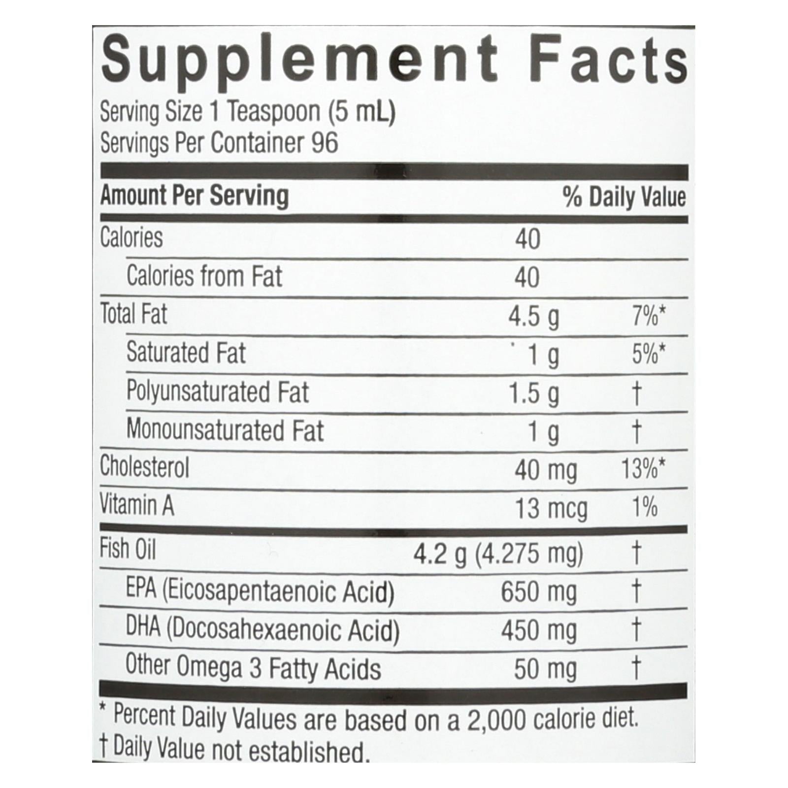 Nature's Answer - Aceite de pescado Omega-3, 16 onzas líquidas.