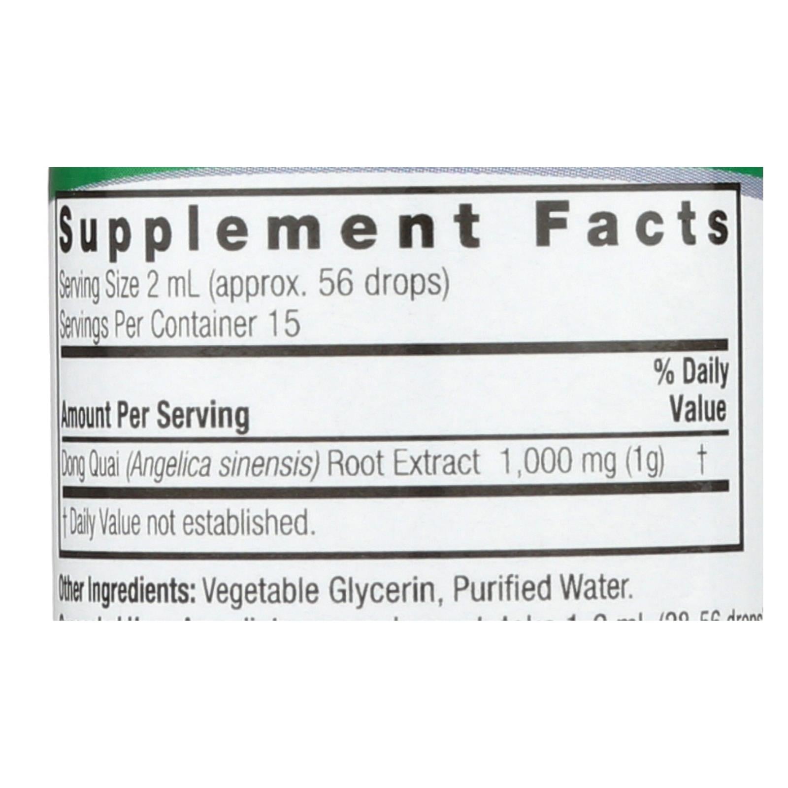 Nature's Answer - Extracto de raíz de dong quai sin alcohol (30 ml)