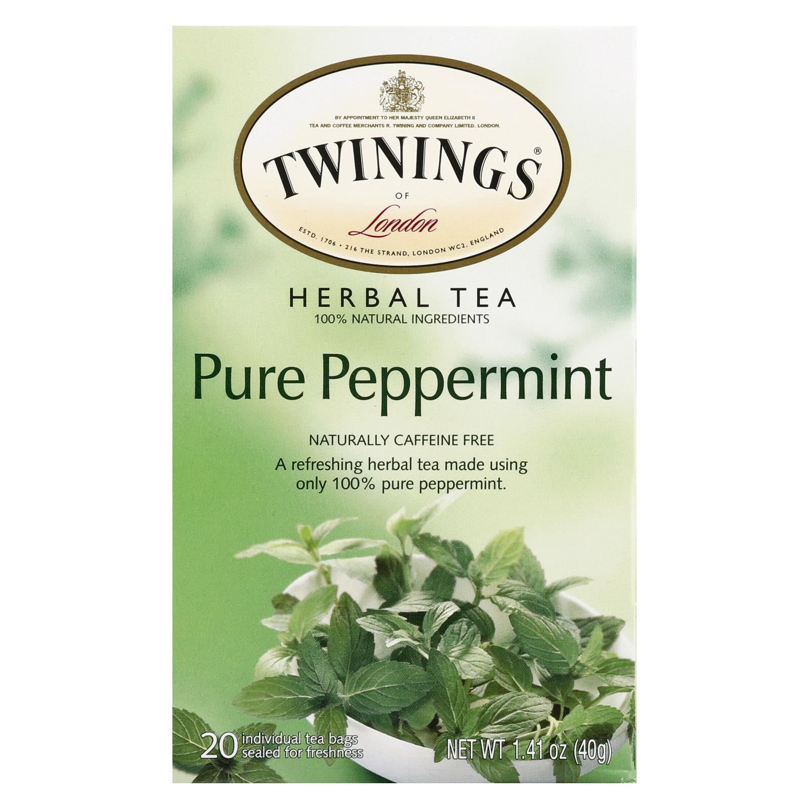 Té de menta puro Twinings Jacksons of Piccadilly (paquete de 6 - 20 bolsitas)