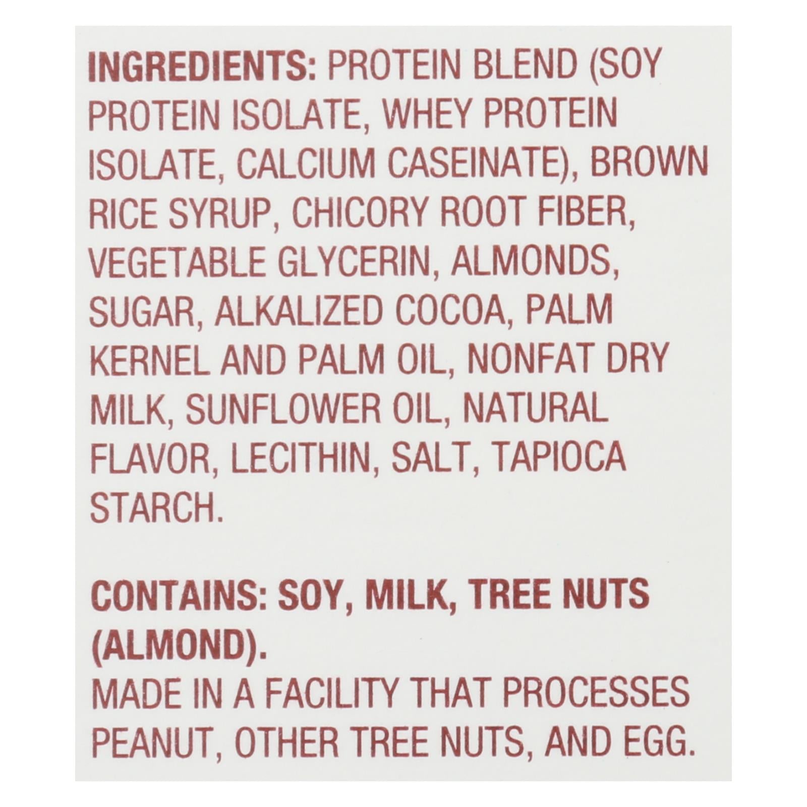 Barra de fibra de proteína ThinkThin Lean, sabor chocolate y almendras, 1.41 oz (paquete de 10) 