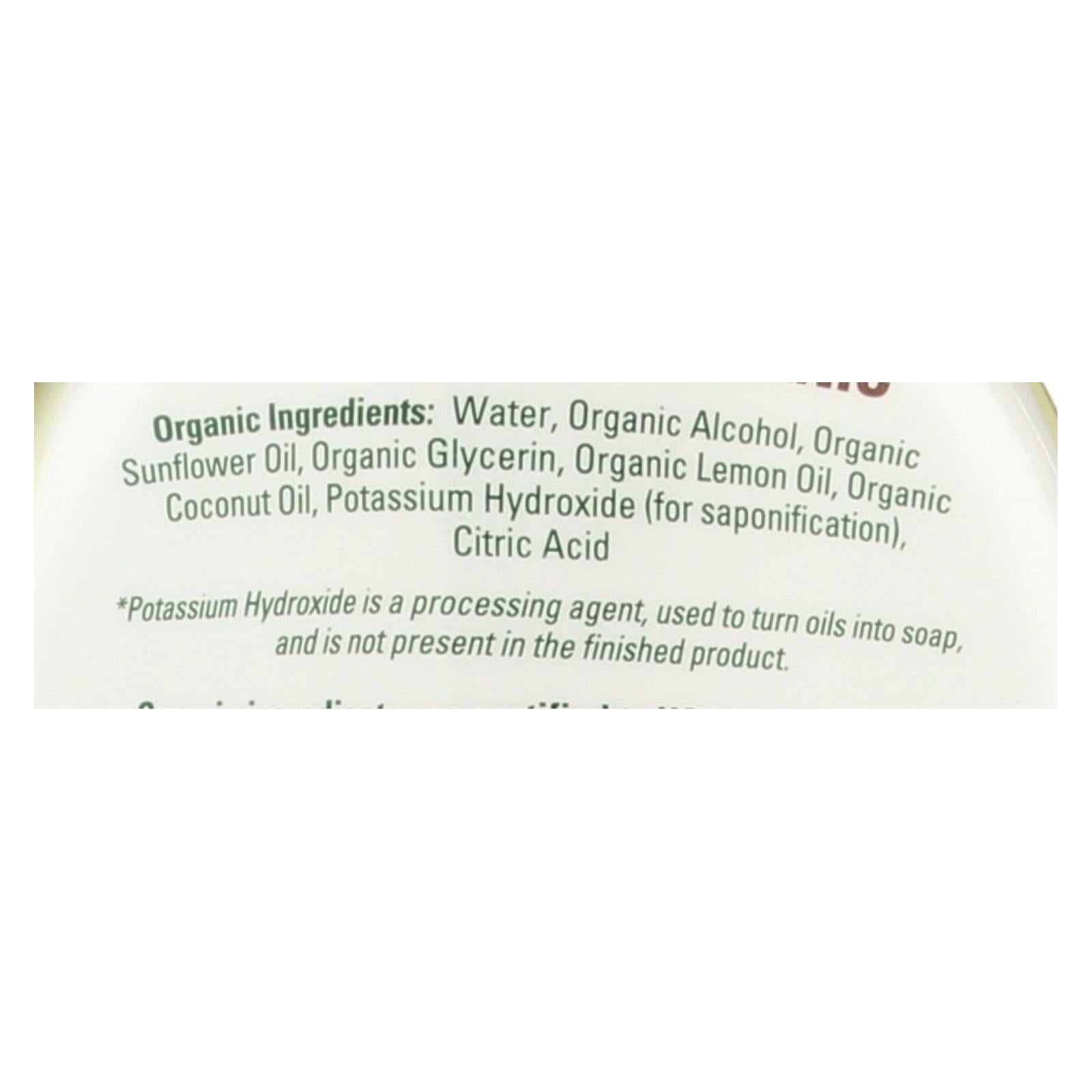 Jabón vegetal orgánico Citrus Magic - Tamaño de remojo de 32 oz