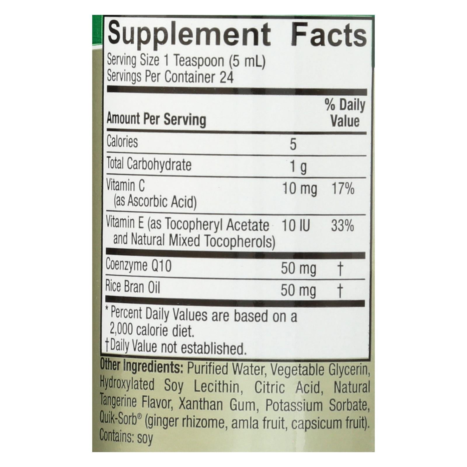 Coenzima Q10 líquida de alta absorción de Nature's Answer para la salud cardíaca (118 ml)