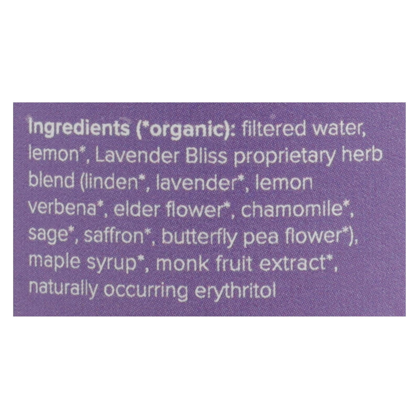 Tónico de lavanda Goldthread Bliss (paquete de 6 - 355 ml), té de hierbas relajante