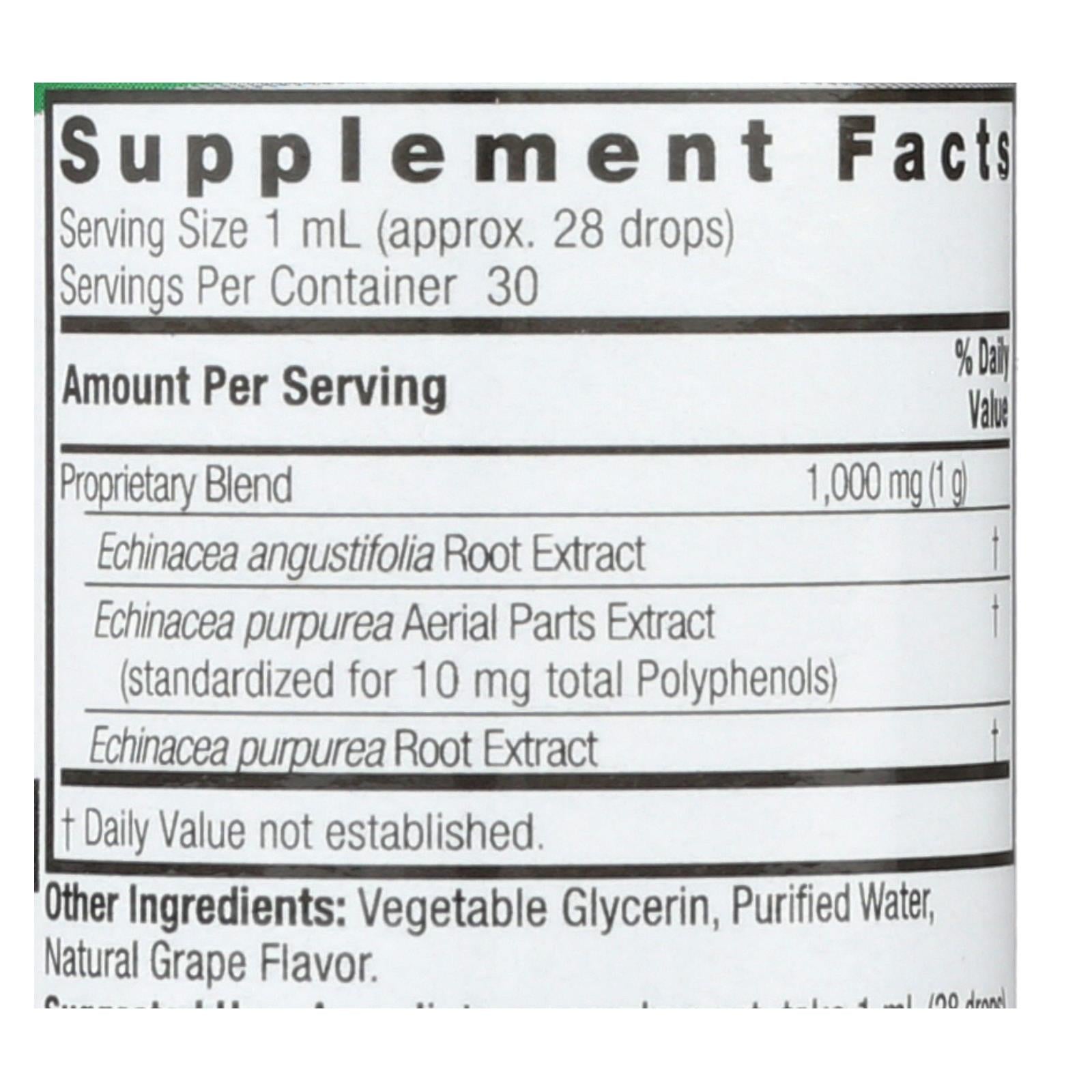 Nature's Answer Af-Echinacea con extracto de uva, 1 onza