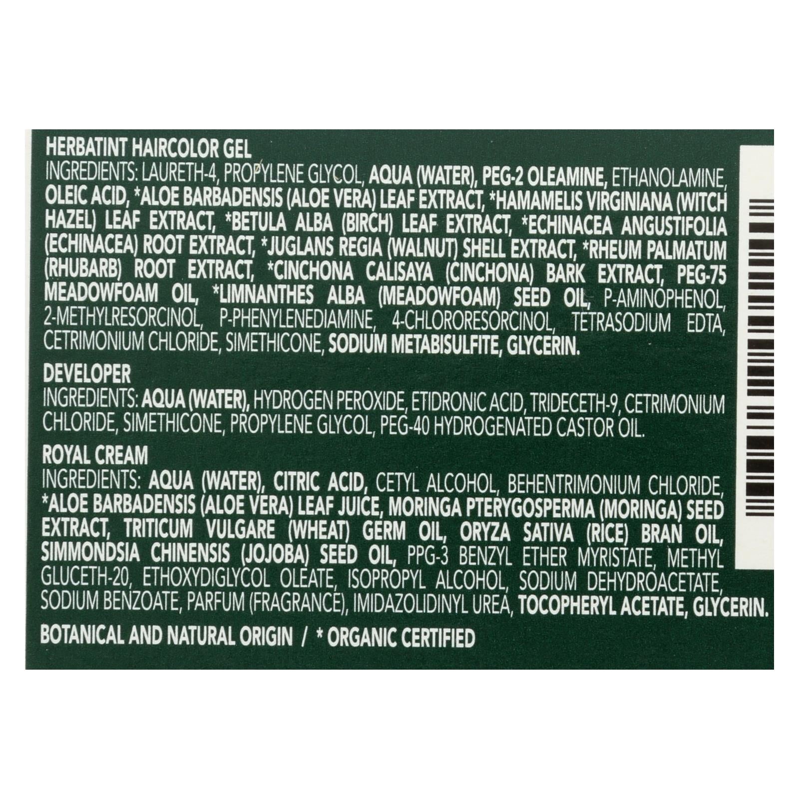 Tinte permanente en gel a base de hierbas Herbatint: Rubio dorado claro vibrante 8D, 135 ml