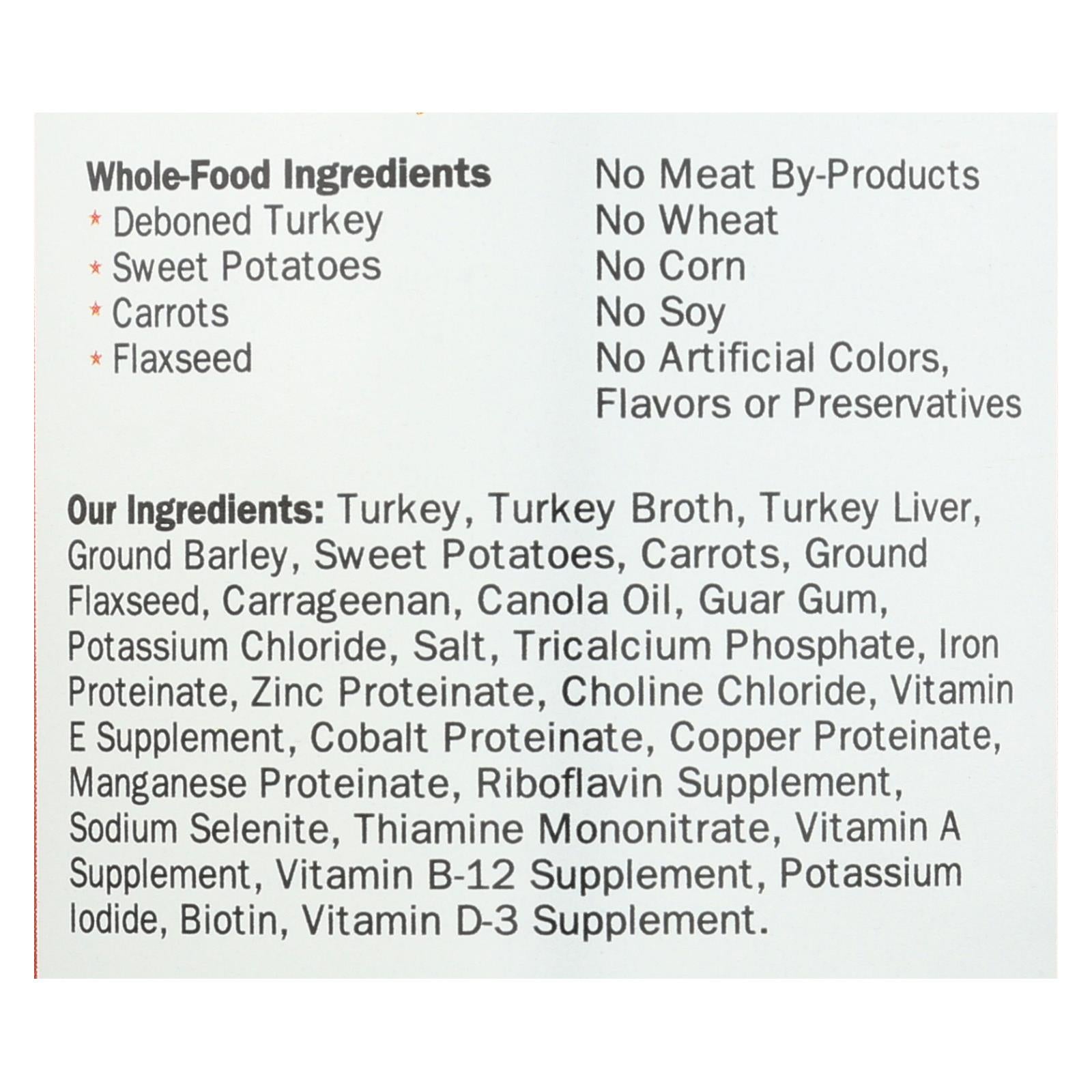 Alimento para perros Wellness Pet Products - Receta de pavo y batata (paquete de 12) - 12,5 oz.