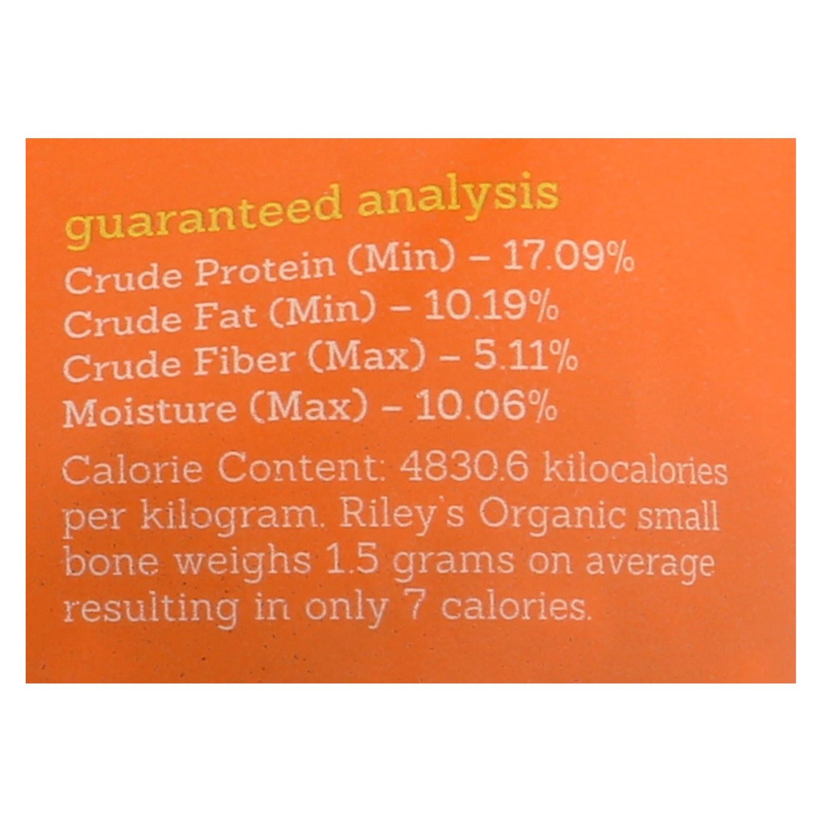 Golosinas orgánicas para perros Riley's Organics, receta de mantequilla de maní y melaza, 5 oz, paquete de 6