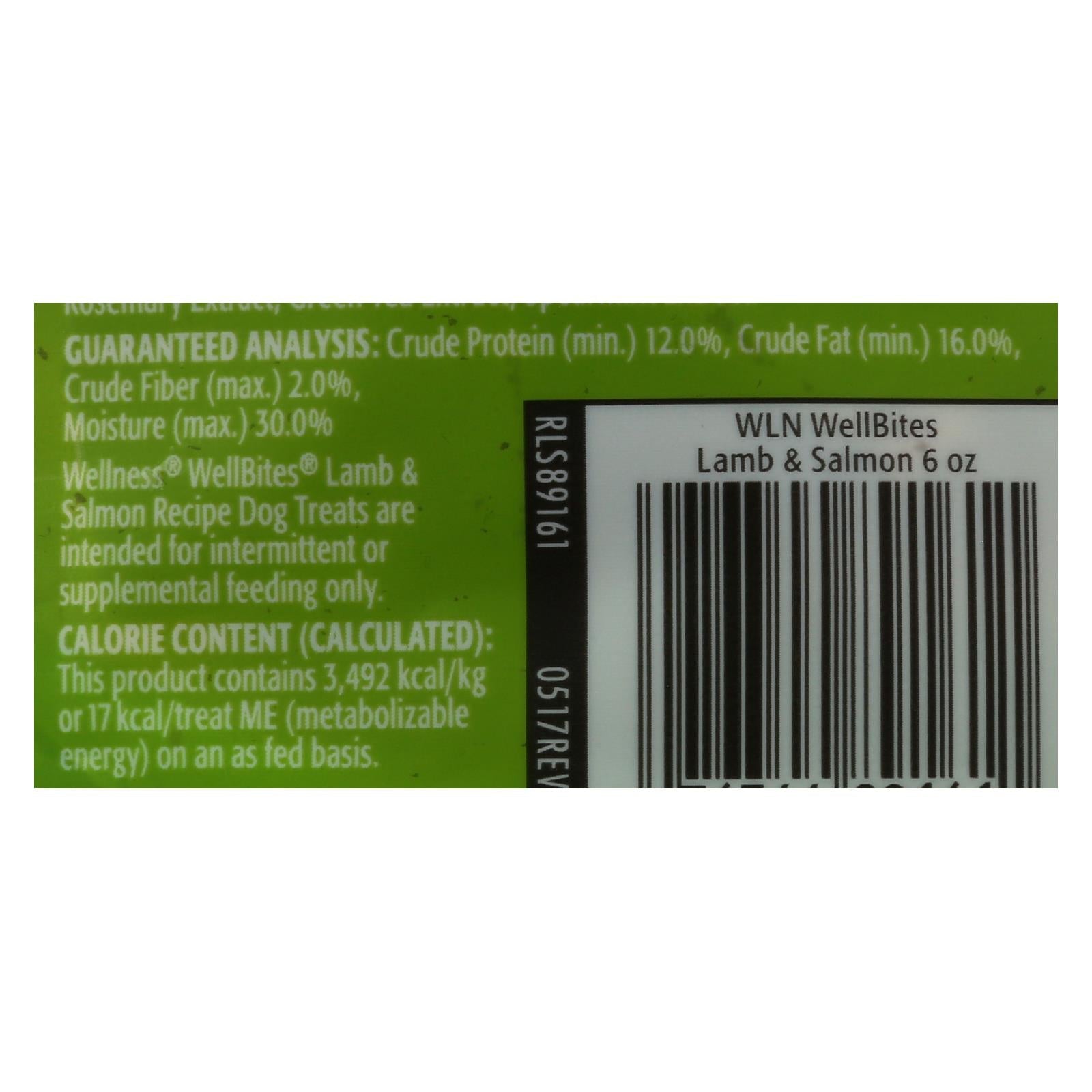 Wellness Soft Wellbites - Golosinas naturales para perros con receta de cordero y salmón (paquete de 8, 6 oz)