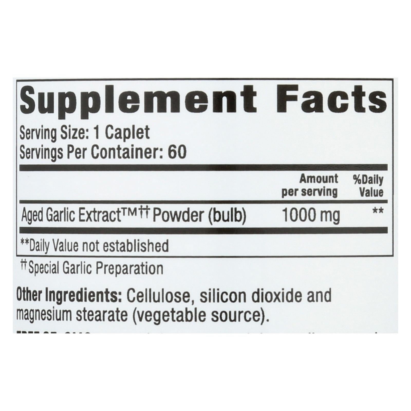 Cápsulas de extracto de ajo añejado Kyolic | Favorece la salud cardiovascular | 1000 mg por cápsula | 60 cápsulas