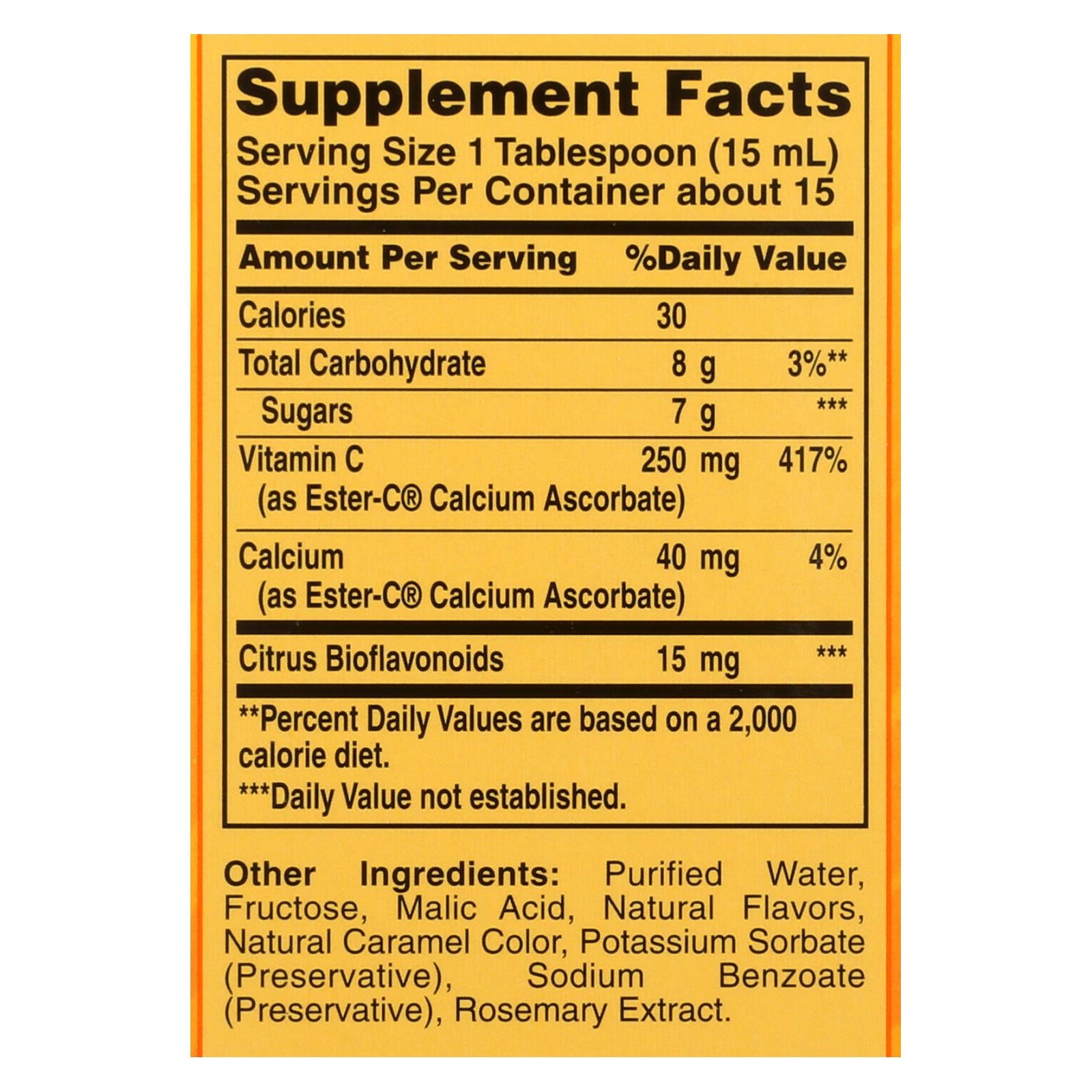 Ester-C de American Health con bioflavonoides cítricos - 250 mg, 8 oz. Refuerzo inmunitario