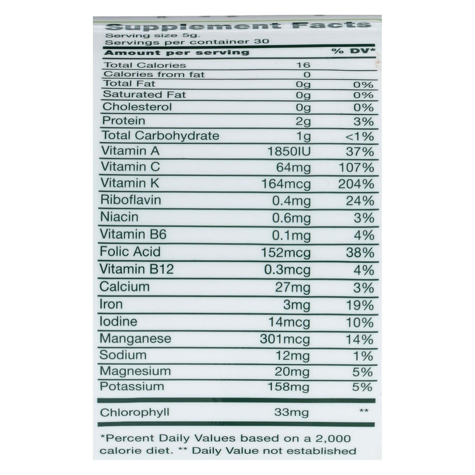 Shots de pasto de trigo crudo orgánico (150 g) - Green Foods 