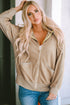 Colorblock Hooded Coat Plus Size