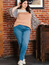 Plus Size  Casual  Leopard Print T-Shirt