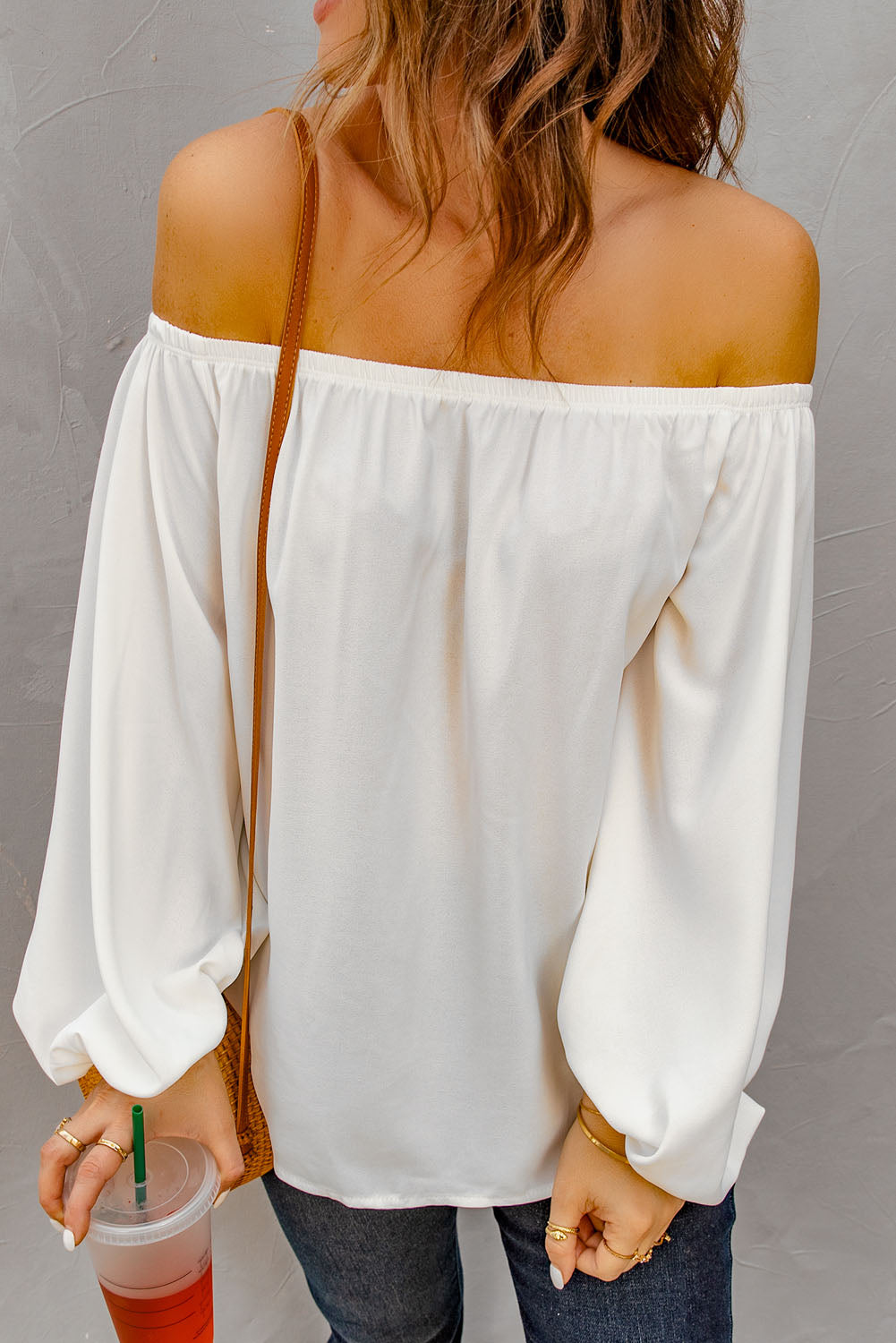All-Occasion White Off-Shoulder Top