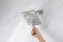 Grifo de ducha termostático de níquel cepillado de 12": control de 3 vías, LED, música Bluetooth, cabezal regular