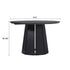 Mesa de comedor con pedestal de madera maciza redonda Koa de 48"