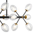 Nodus Crystal Rectangular 18 Lights Chandelier // Black