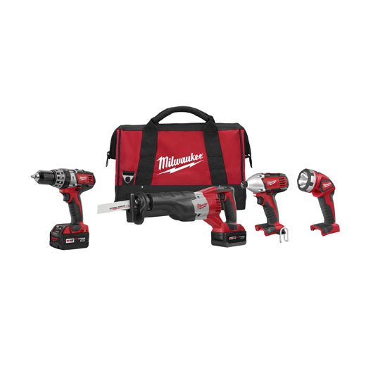 Kit combinado de 4 herramientas inalámbricas de iones de litio Milwaukee 2695-24 M18