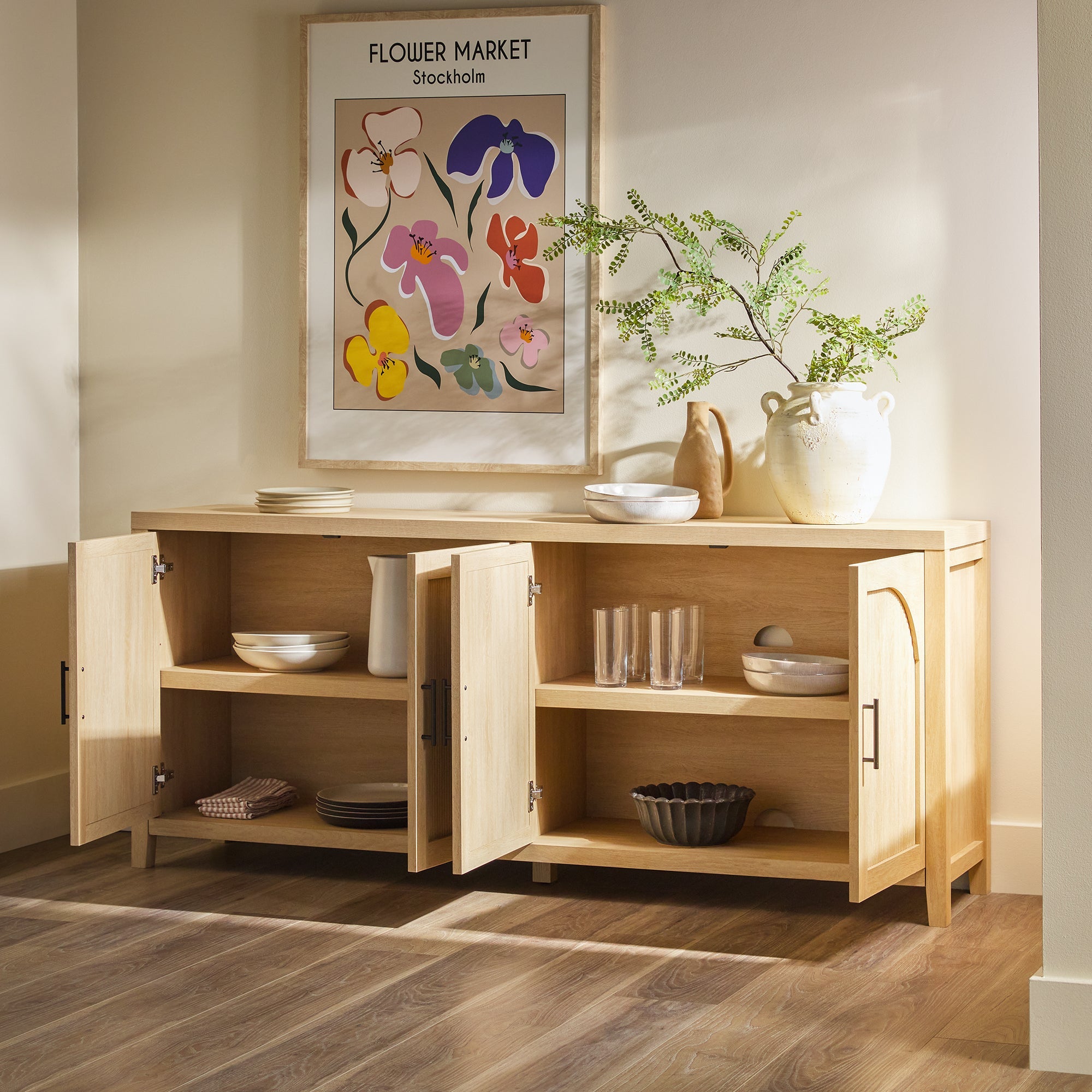 Aparador / mueble para TV de caña moderno Sasha