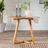 Mesa de comedor redonda para patio con tablero de listones moderno Prenton