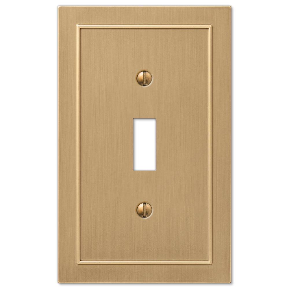 Bethany Brushed Bronze Cast - 1 Toggle Wallplate
