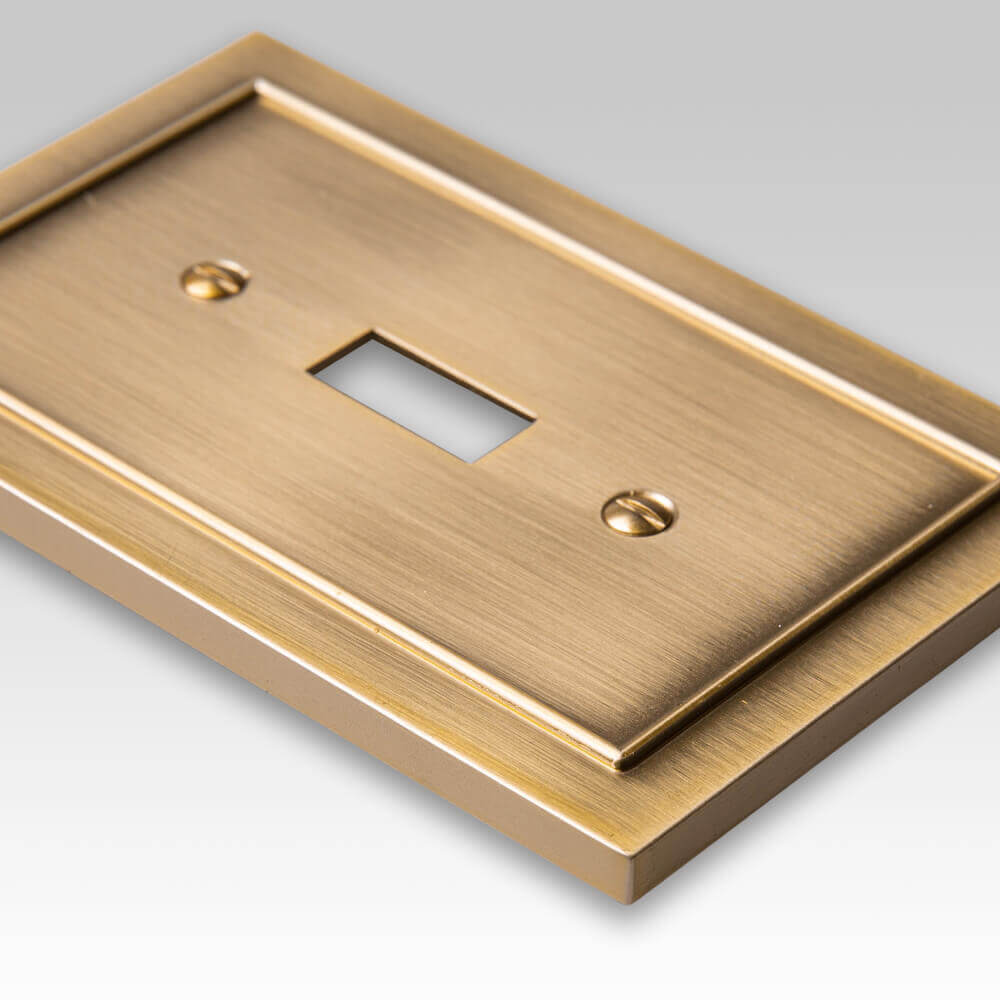 Bethany Brushed Bronze Cast - 4 Toggle Wallplate