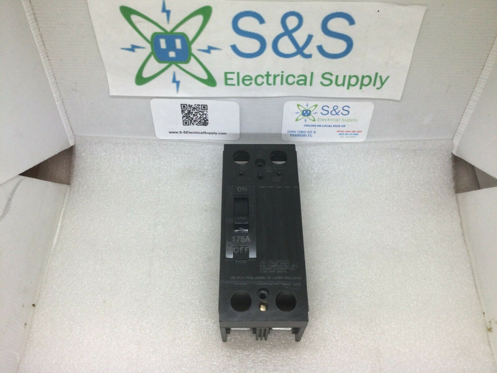 GE General Electric TQD22175WL 175 Amp 2 Pole Type TQD Circuit Breaker