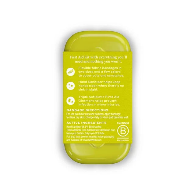 Kit de primeros auxilios Welly First Aid, kit de reparación rápida para viajes, vendajes y ungüentos, 1 unidad, 24 unidades