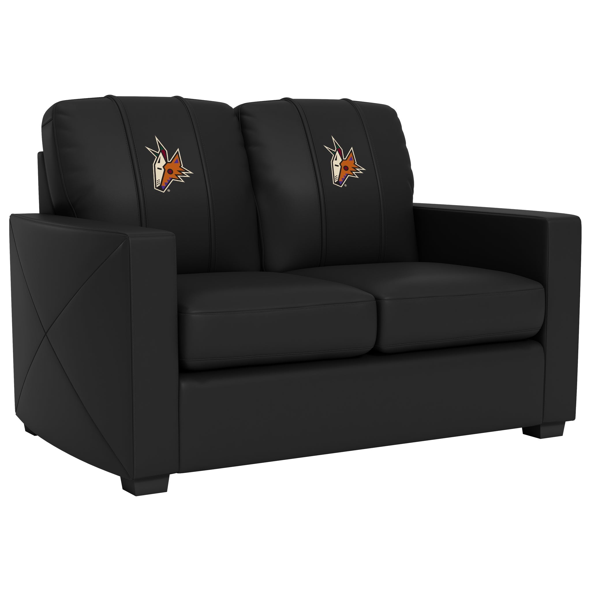 Loveseat plateado con logotipo secundario de los Arizona Coyotes