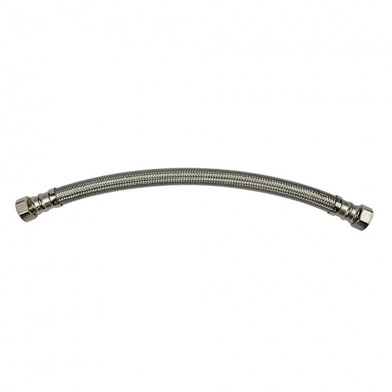 Danco 59782A 3/4 in. FIP x 3/4 in. FIP x 18 in. LGTH Stainless Steel Water Heater Supply Line Hose