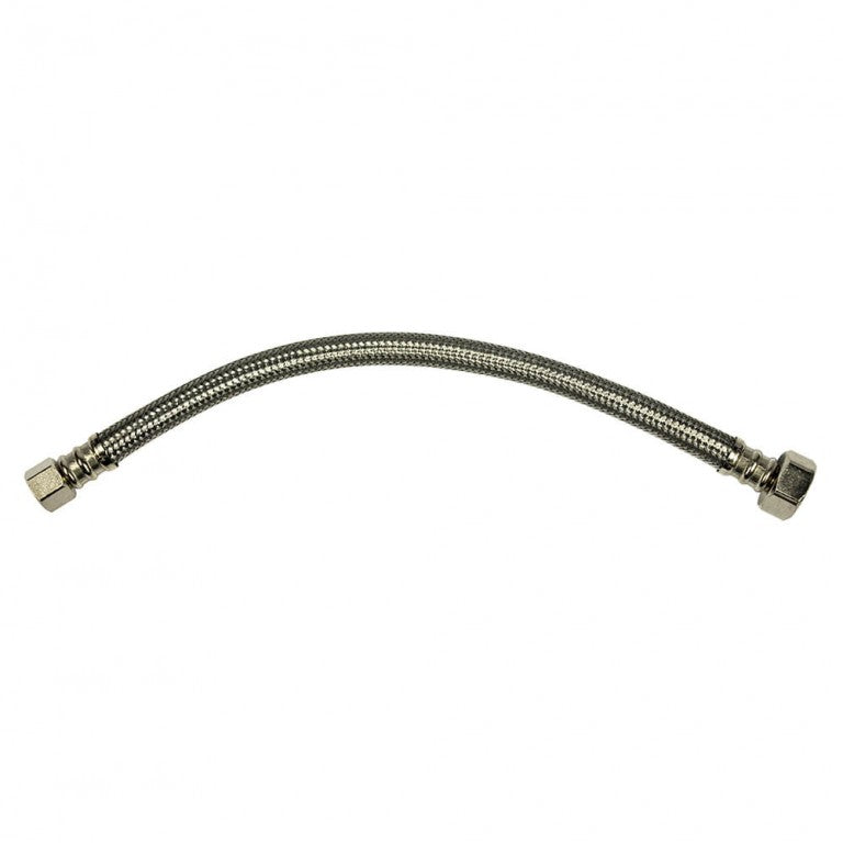 Danco 59827A 3/8 in. Comp. x 1/2 in. FIP. x 12 in. LGTH Stainless Steel Faucet Supply Line Hose