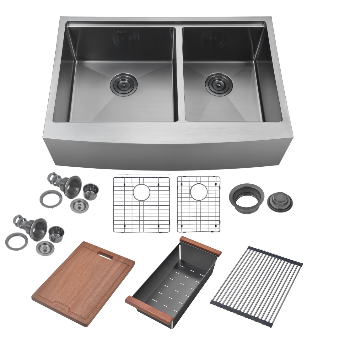 Fregadero de cocina Zeek Farmhouse Workstation de 33