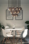 19 Lights - Boule De Cristal Round Clustre LED Cut Smoke Crystal Ceiling Chandelier