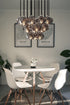 19 Lights - Boule De Cristal Round Clustre LED Cut Smoke Crystal Ceiling Chandelier