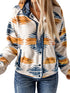 Comfortable Fleece Jacket with Geometric Print
